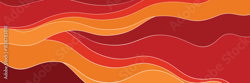 Orange papercut abstract background lines texture design vector. Eps 10