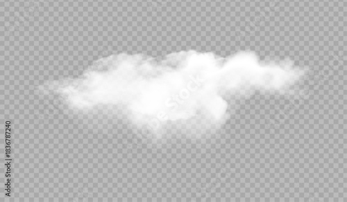 Realistic Smoke Cloud on Transparent Background – Vector Overlay