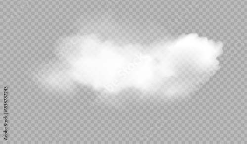 Realistic Smoke Cloud on Transparent Background – Vector Overlay