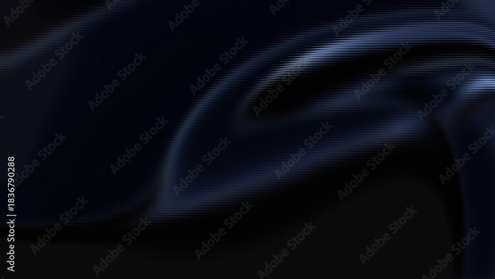 Fototapeta premium Abstract Dark Blue Wavy Lines: Modern, Elegant Background Texture with Subtle Light Play