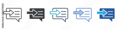 Input icon set multiple style collection