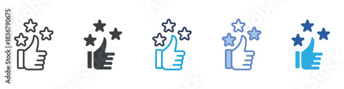 Reputation icon set multiple style collection