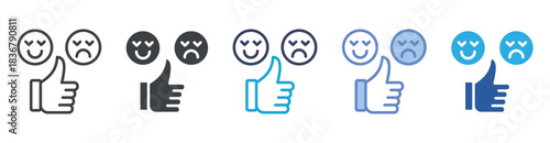Feedback icon set multiple style collection