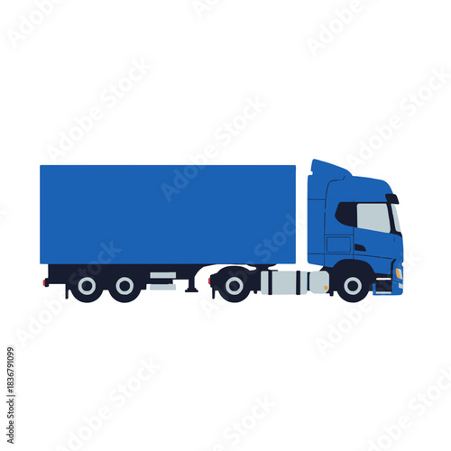 Articulated Truck Flat Vector Icon