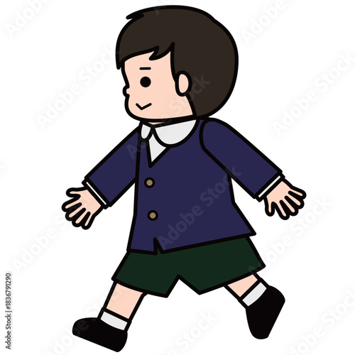 歩いている男の子