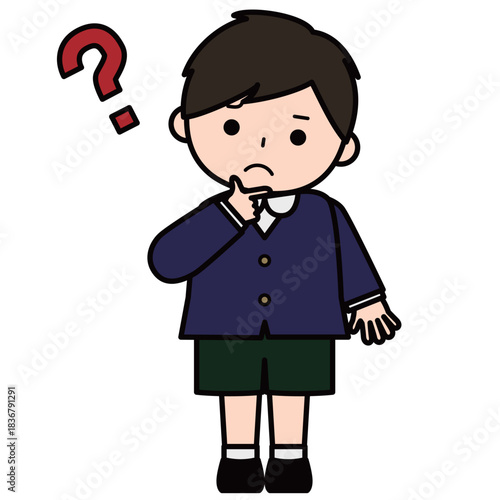 疑問を持つ男の子