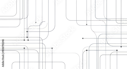 Abstract Network of Interconnected Lines and Dots.