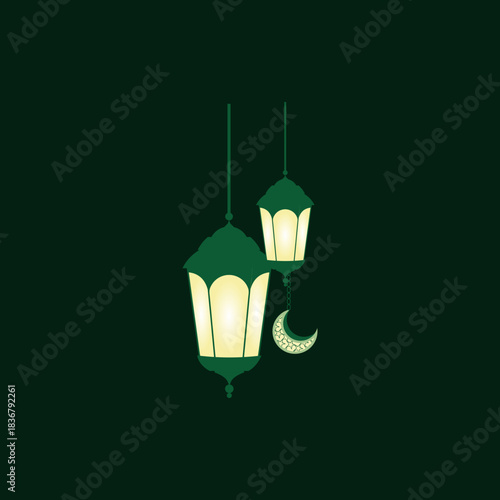 islamic icons set of vector design