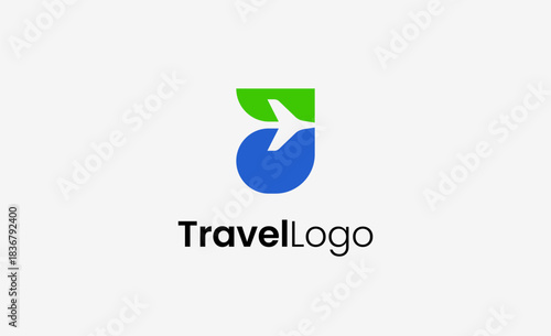 Travel Logo Airplane icon and Letter A, Travel agency illustration modern and minimalist concept.