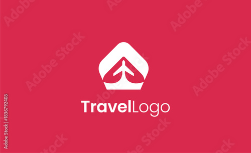 Travel Logo Airplane icon and Letter A, Travel agency illustration modern and minimalist concept.