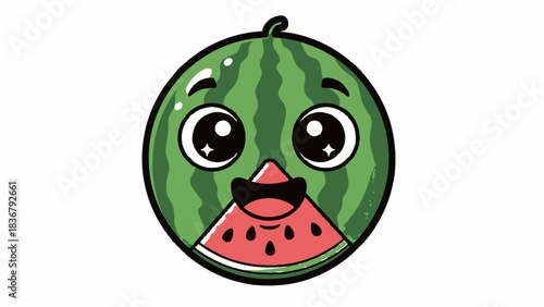 watermelon vector illustration