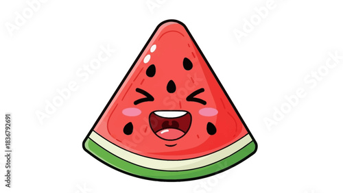 watermelon slice isolated on white