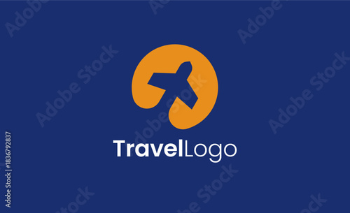 Travel Logo Airplane icon and Letter O, Travel agency illustration modern and minimalist concept.