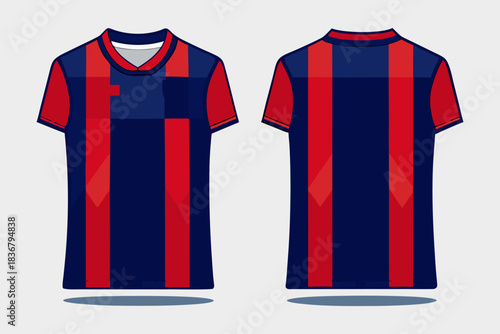 “Sports Jersey Template Vector Modern Athletic Shirt Design Mockup”