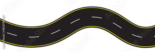 asphalt road, curve highway, vector illustrations. eps 10
