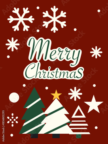 merry christmas greeting card 