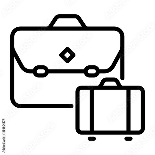 Suitcase icon, line icon style