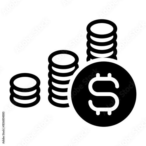 Cost icon, glyph icon style