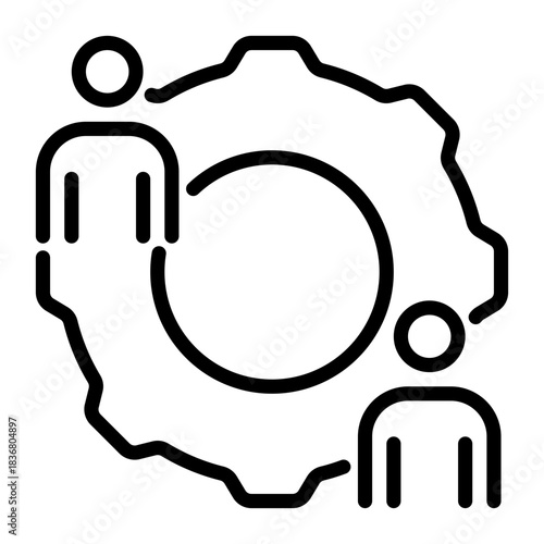 Partner icon, line icon style