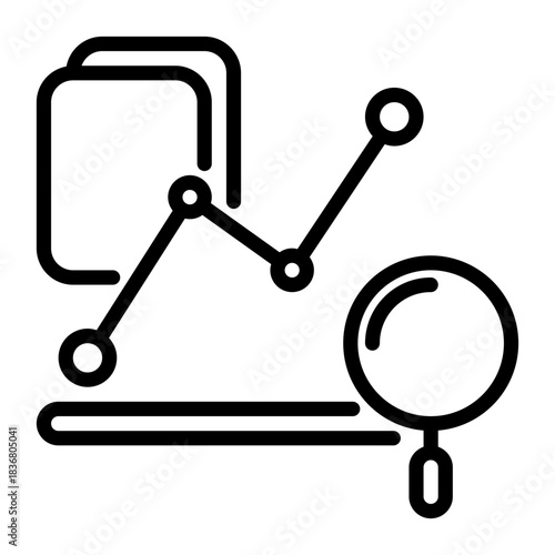 Analysis icon, line icon style
