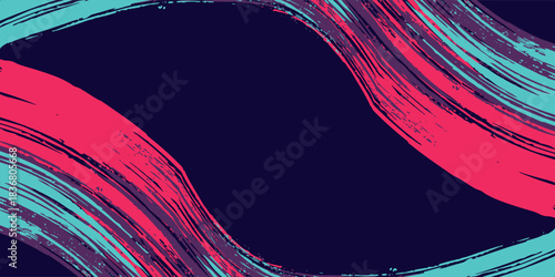 neon background brush game blue pink purple banner abstract paint stain vintage modern car wrap sticker, Modern.