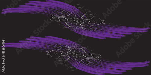 Black sports background design with abstract template. Sports players in various activities. Football, basketball, baseball, tennis, rugby, cycling, purple art, Vector Ilustration.