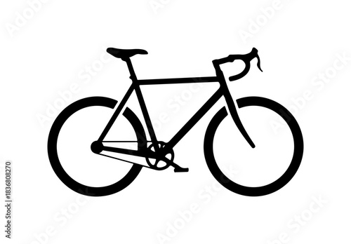 Silhouette of a racing bicycle