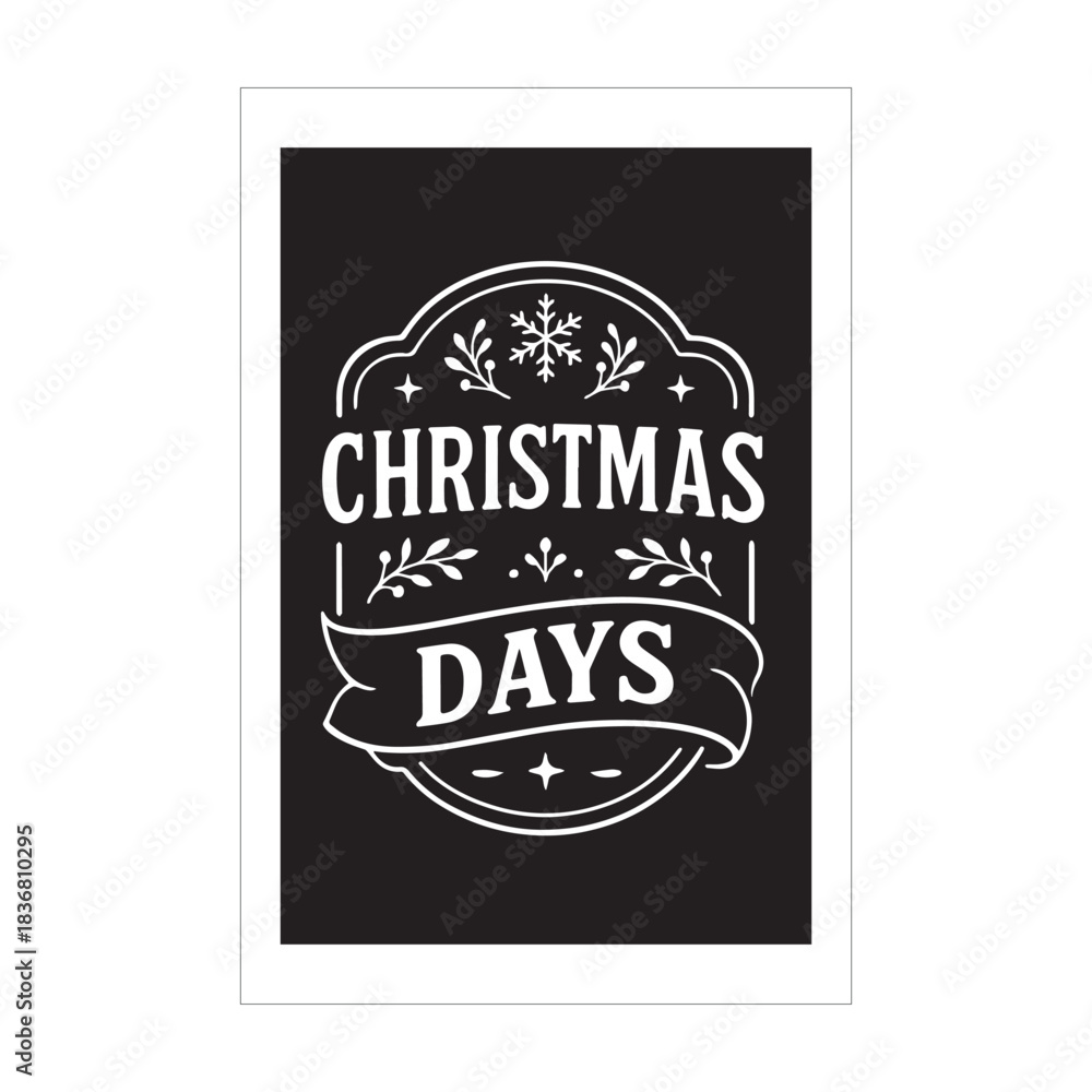 Fototapeta premium “Christmas Days Vintage Illustration”