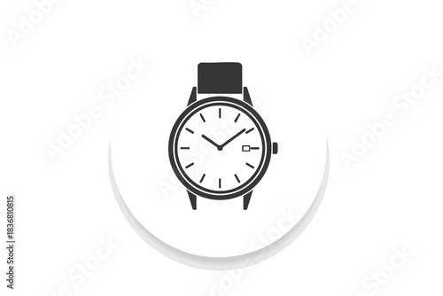 Simple Watch Illustration with White Face