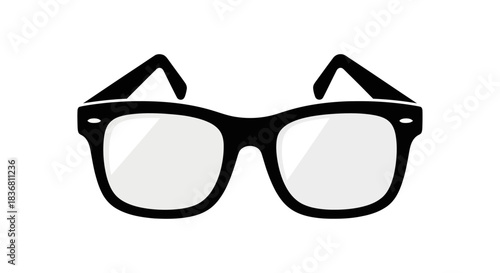 Black Framed Glasses with Clear Lenses Classic Style Eyewear.