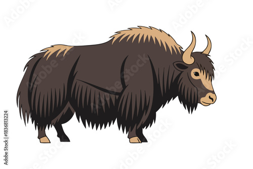 Illustration of a Yak Animal Icon