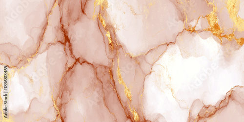 Luxury rose quartz marble seamless and trendy rose gold marble aesthetic background.