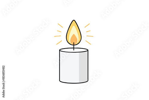 Simple Candle Flame Illustration