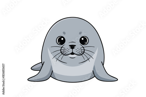 Adorable Cartoon Seal Illustration