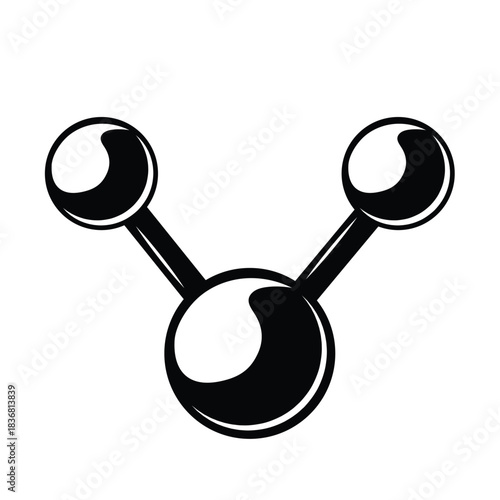 Complete Black and White Scientific Icon Collection: Chemistry and Molecular Models