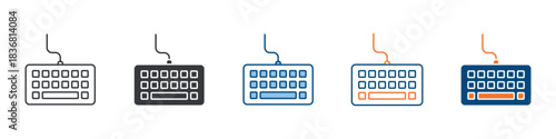 Keyboard Icon Set Multiple Style Collection 