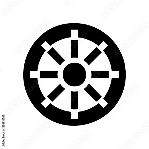 Bold vault door icon