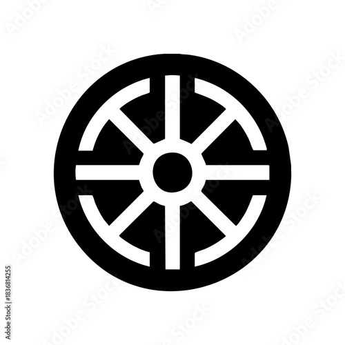 Bold vault door icon