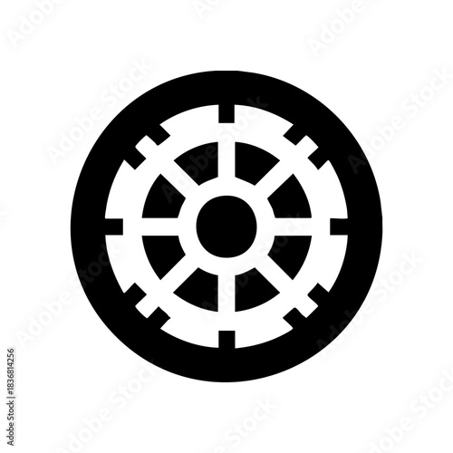 Bold vault door icon