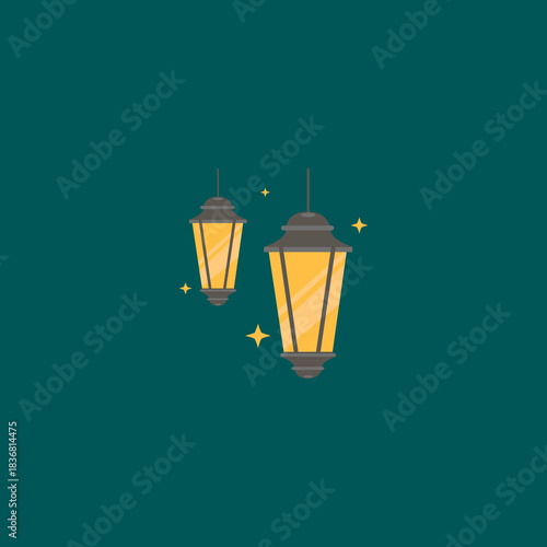 islamic icons set of vector design