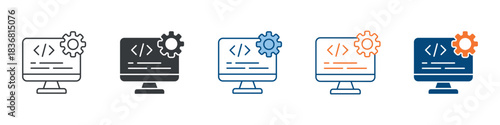 Web Development Icon Set Multiple Style Collection 