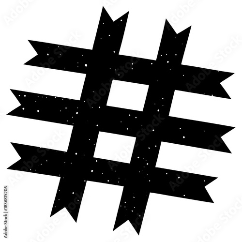 Flat-style hashtag icon perfect for UI/UX design, social media graphics, digital marketing visuals, and creative branding materials.