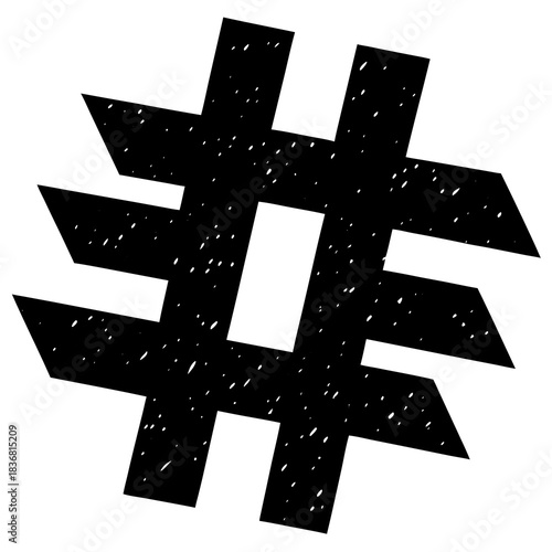 Simple and bold hashtag icon designed for social platforms, UI elements, web projects, and creative digital content. Easy to use in any layout.