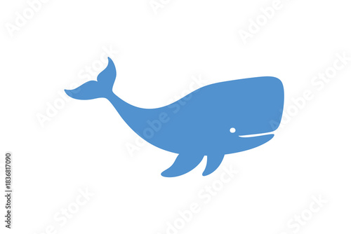 Blue Whale Silhouette Icon