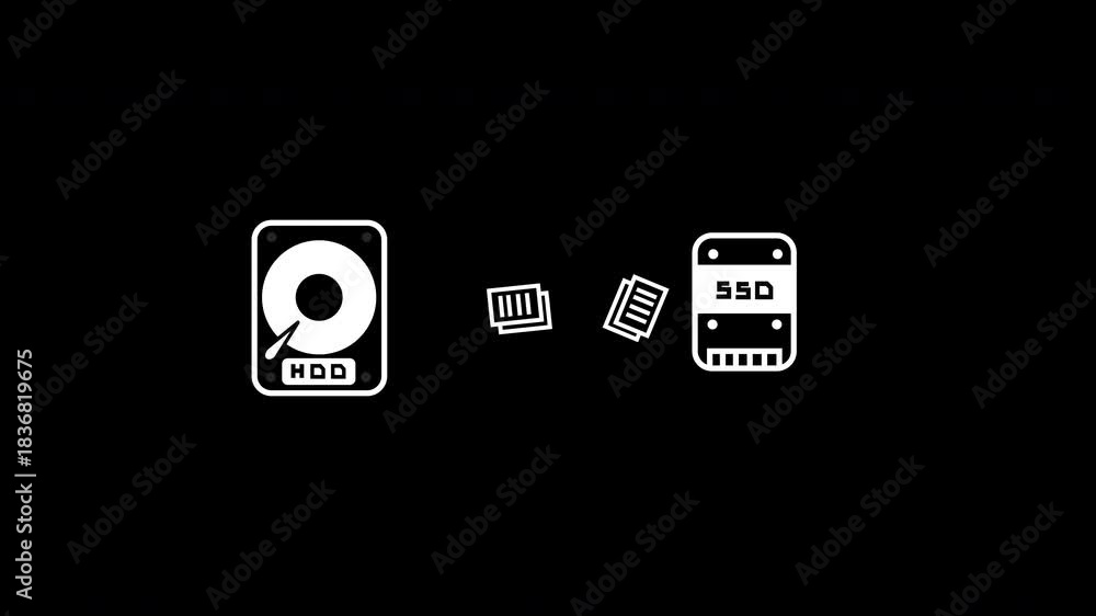 HDD to SSD Data Migration Animation - Hard Drive Upgrade & Transfer ...