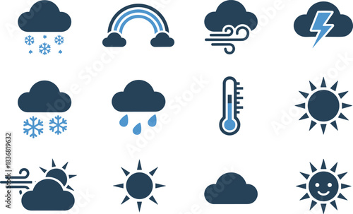 Comprehensive set of thin line icons for e-commerce, logistics, commerce, and general applications, featuring a brain/idea, wallet,