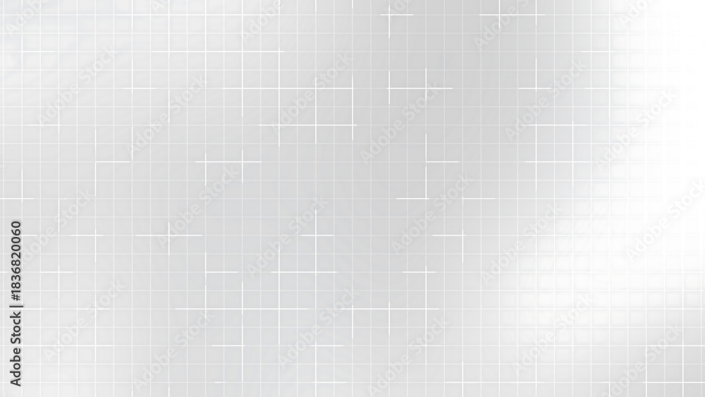 Fototapeta premium Silver Grid Light Background with Soft Glow Sparkle