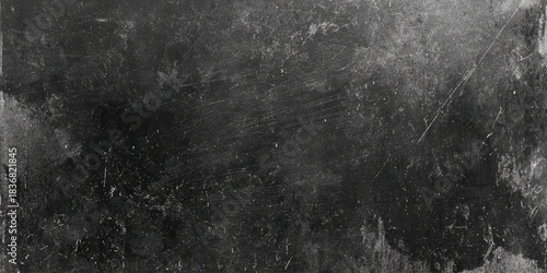 Dark grunge black texture with scratches, dust and splatters for both print and digital use.