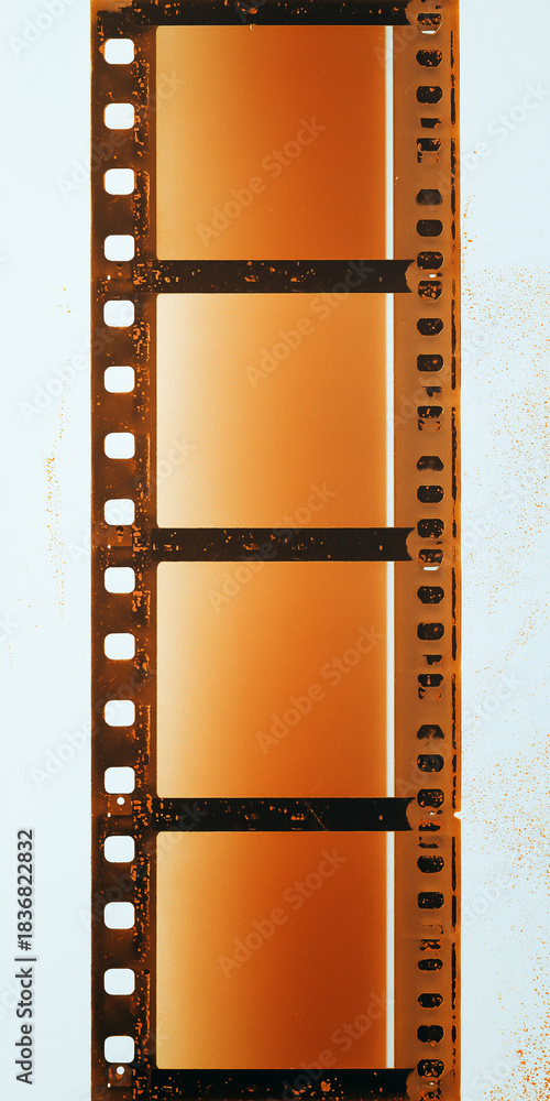 Obraz premium empty film strip, vintage 35mm negative, blank photo frame strip 