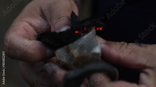 bush-craft survival fires-traditional-flint-steel